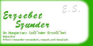 erzsebet szunder business card